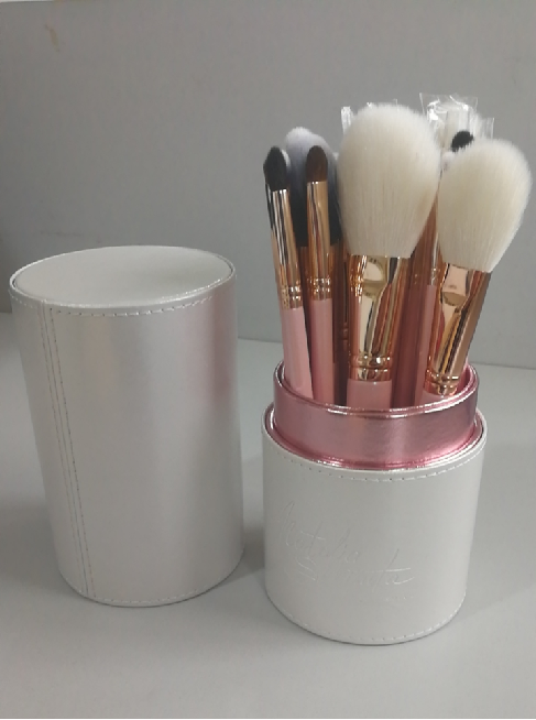 Custom makeup brush holder PU leather tube